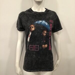 Notorious B.I.G Tshirt Womens It Was All A Dream Small Med Black Acid Wash Y2K